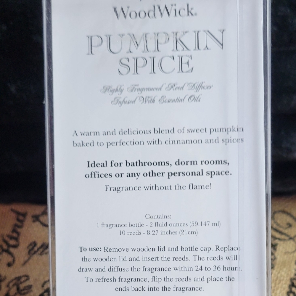 Wood Wic pumpkin spice Reed diffuser fragrance - Picture 6 of 9